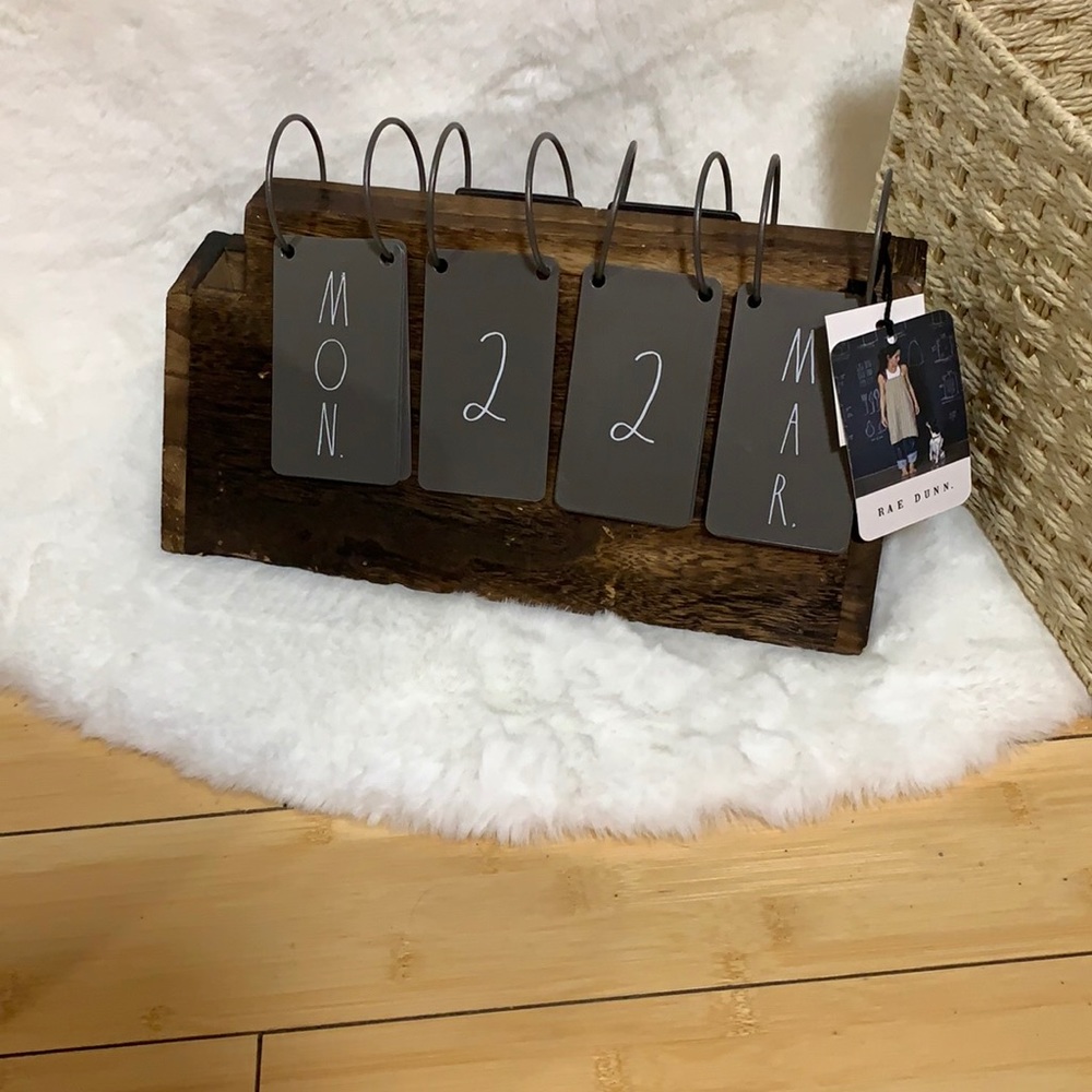Rae Dunn wooden Hobo Classical Calender